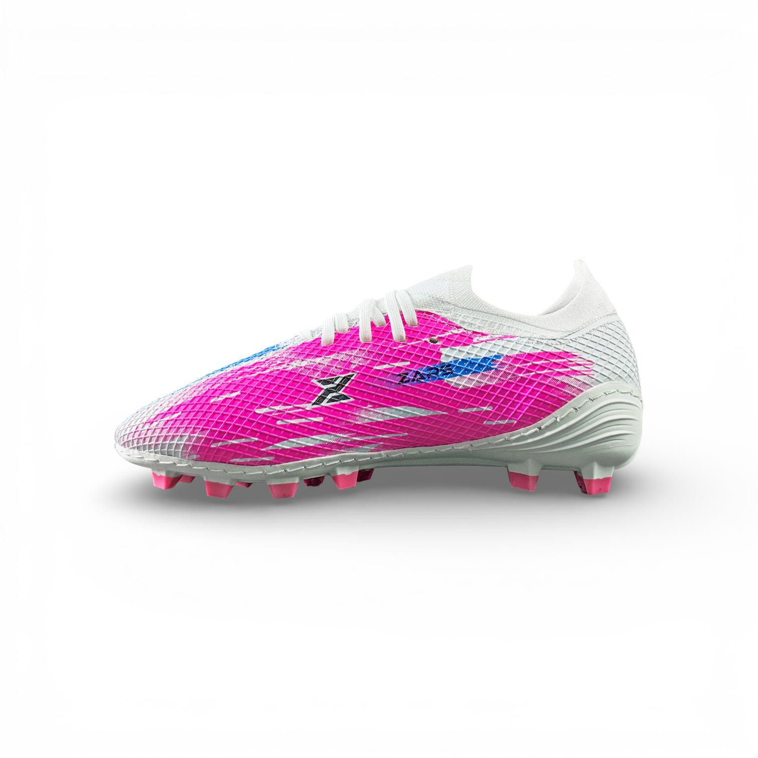 Zars - Sepatu Sepak Bola Nova Zenixspeed FG White/Blue/Pink Boots