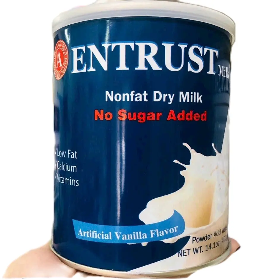Sữa bột không đường - không béo ENTRUST Mỹ 400g