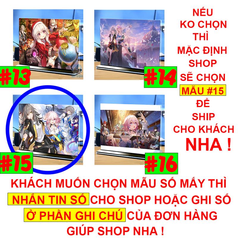 Khung ảnh Mica trong suốt Kích thước A4,A5 In hình Kafka, Silver Wolf Game Honkai: Star Rail (1) đế lùa màu đen 5
