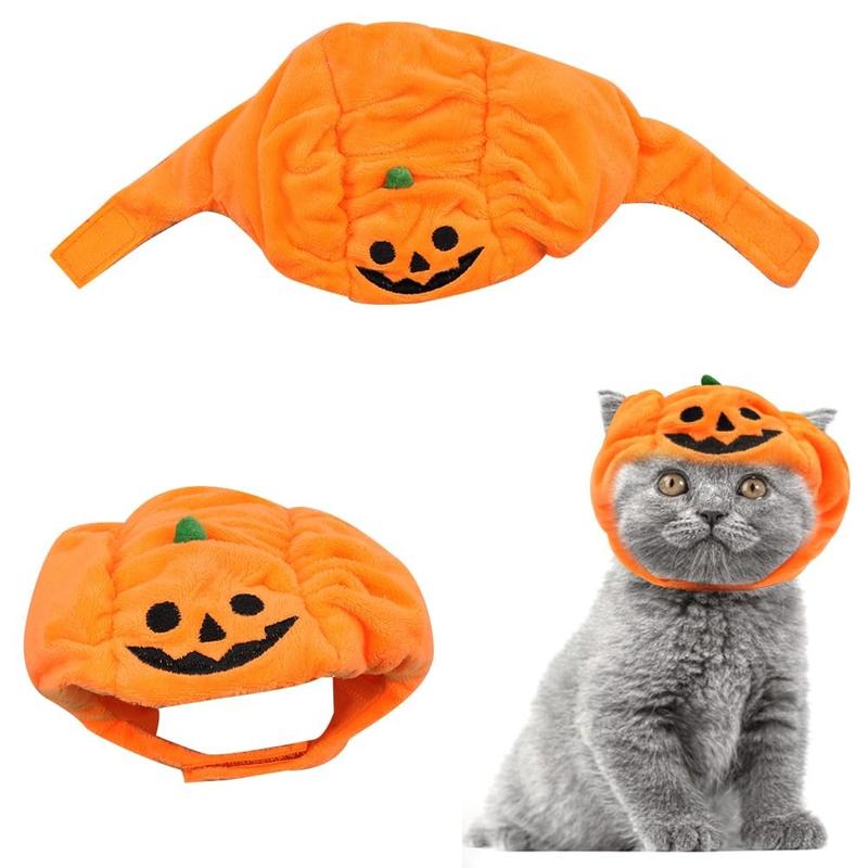 Product Introduction of Creativity Halloween Pet Pumpkin Hat Orange Adjustable Cat Pumpkin Headwear Cute Cosplay Costume Pet Pumpkin Cap 11