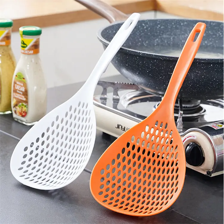 Muỗng Lọc, Muỗng Múc Chiên Lớn, Muỗng Múc Cán Dài, Muỗng Mì, Muỗng Thoát Nước Nhật Bản, Thích Hợp Cho Lẩu Nướng Trong Nhà, Cay Và Nóng, Muỗng Thoát Nước