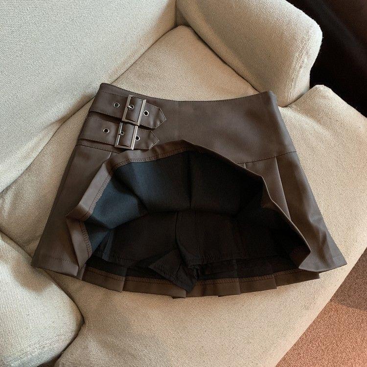 Product Introduction of Chân Váy Da, Cỡ Nhỏ Dành Cho Nữ, Cạp Cao, Chữ A, Màu Đen, Cỡ Lớn, Chân Váy Xếp Ly, Thích Hợp Cho Mùa Xuân, Mùa Thu Và Mùa Đông, Hàng Mới Về 2024 5