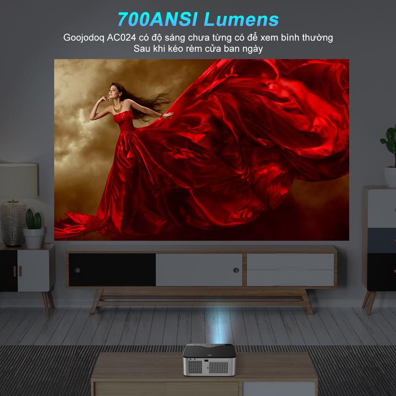 Product Introduction of Máy Chiếu GOOJODOQ Wifi 8k Full HD 1080p 15000 LM Hỗ Trợ Android Bằng Đồng Bộ Màn Hình Smartphone Projector 8