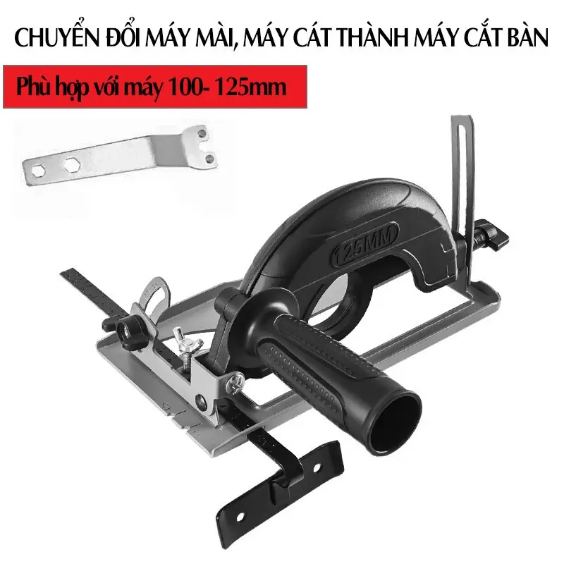 Bộ phụ kiện chuyển máy mài, máy cắt cầm tay thành máy cắt bàn, cưa bàn đa năng điều chỉnh được góc cắt