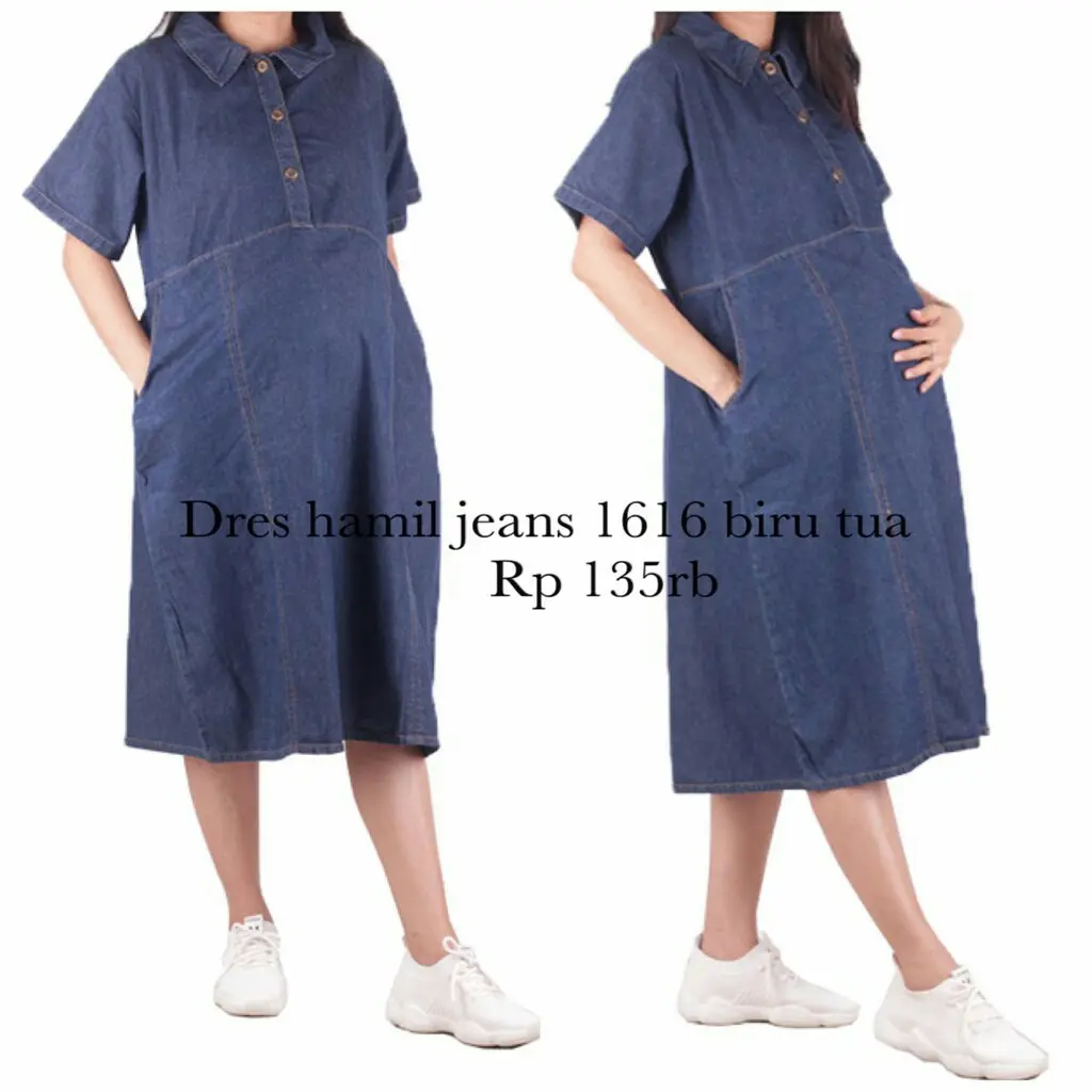 Dress Hamil & Menyusui Denim 1616