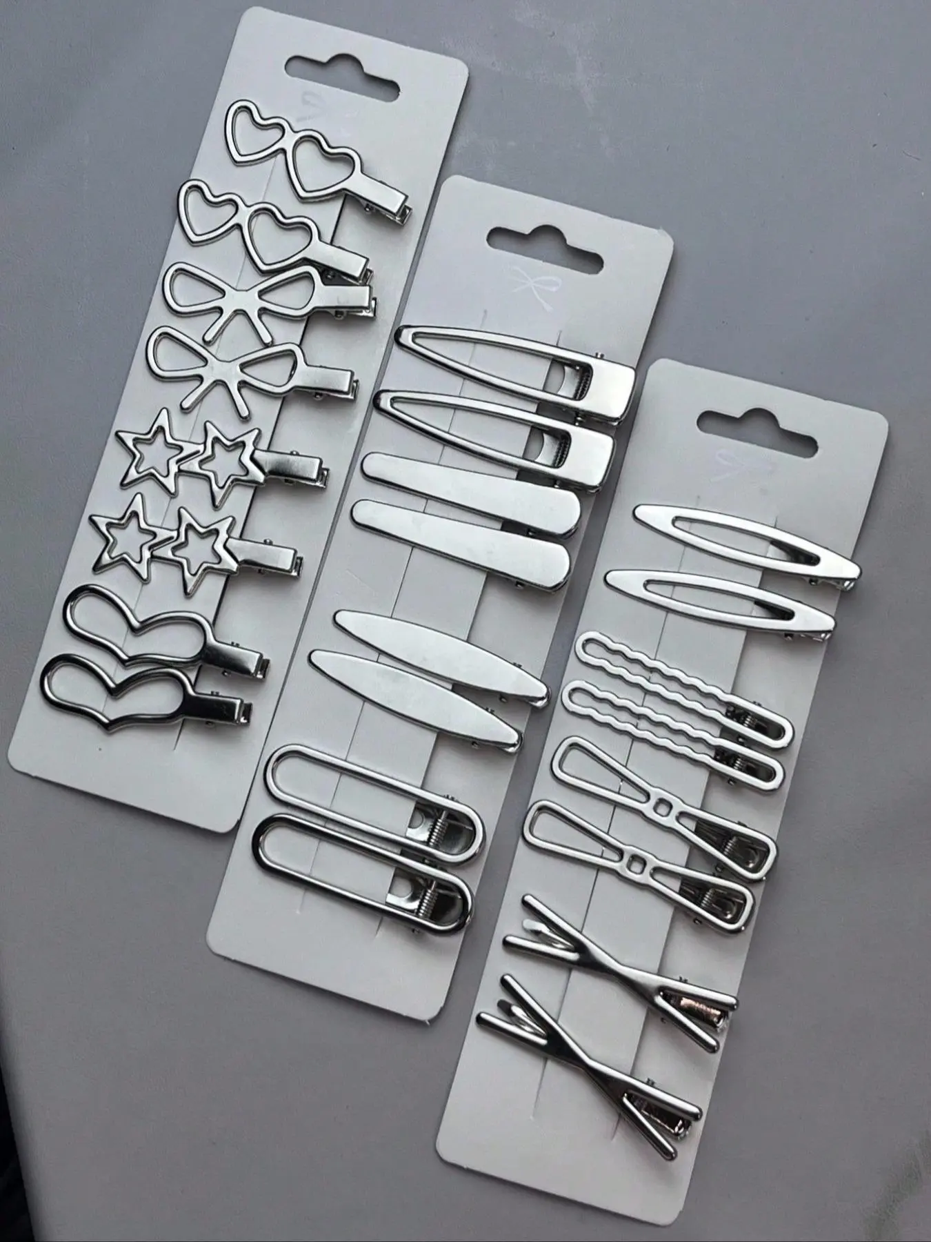 Cute Fashion Hair Clips Set, Star & Heart & Bow & Criss Cross Design Hair Clips, Fashion Hair Accessories for Women & Girls