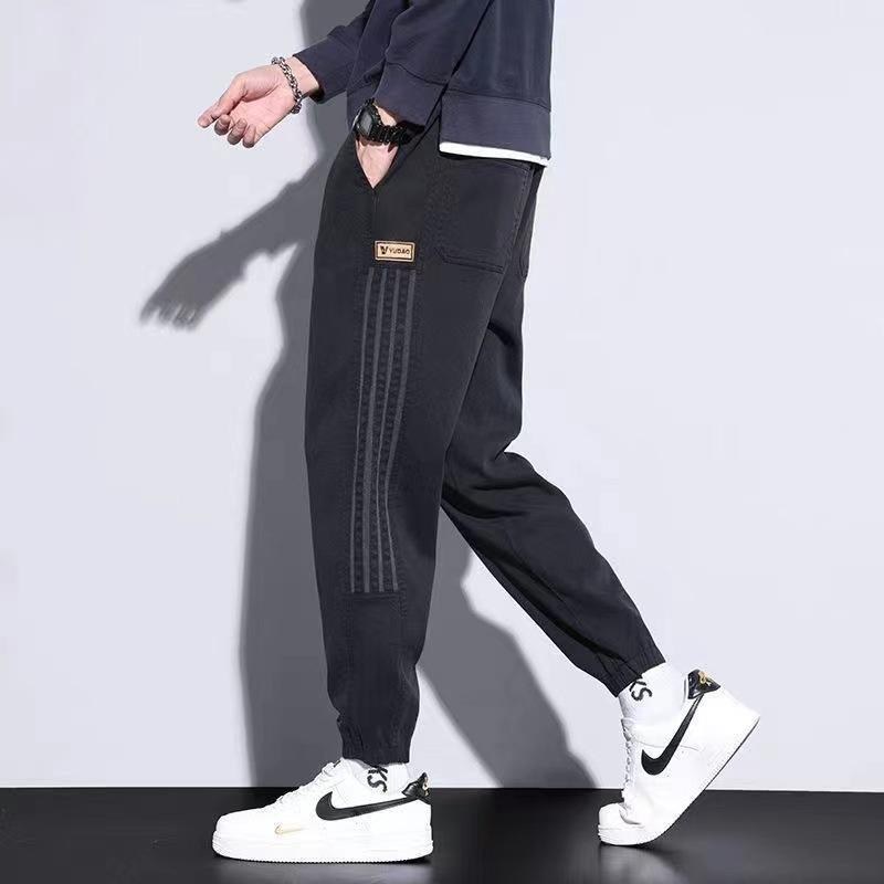 2024 New Casual Men's Elastic Joggers |   Spring Summer Stretchy Workout Pants |   Loose Fit Streetwear Tapered Trousers for Teen Boys |   Trendy Multi-Purpose Sports & Casual Pants 2
