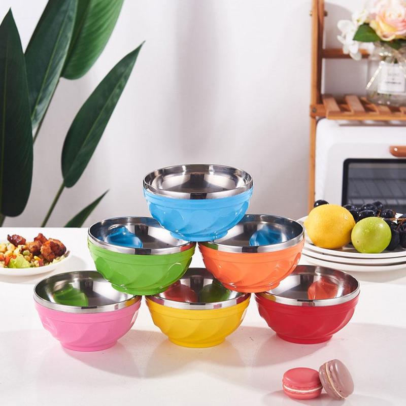 Bát Thép Không Gỉ Hai Lớp, Đầy Màu Sắc, Chống Sốc, Bát Cách Nhiệt, Hộp Đựng, Thích Hợp Đựng Súp Thức Ăn, Cho Trẻ Em, T7Z6 2