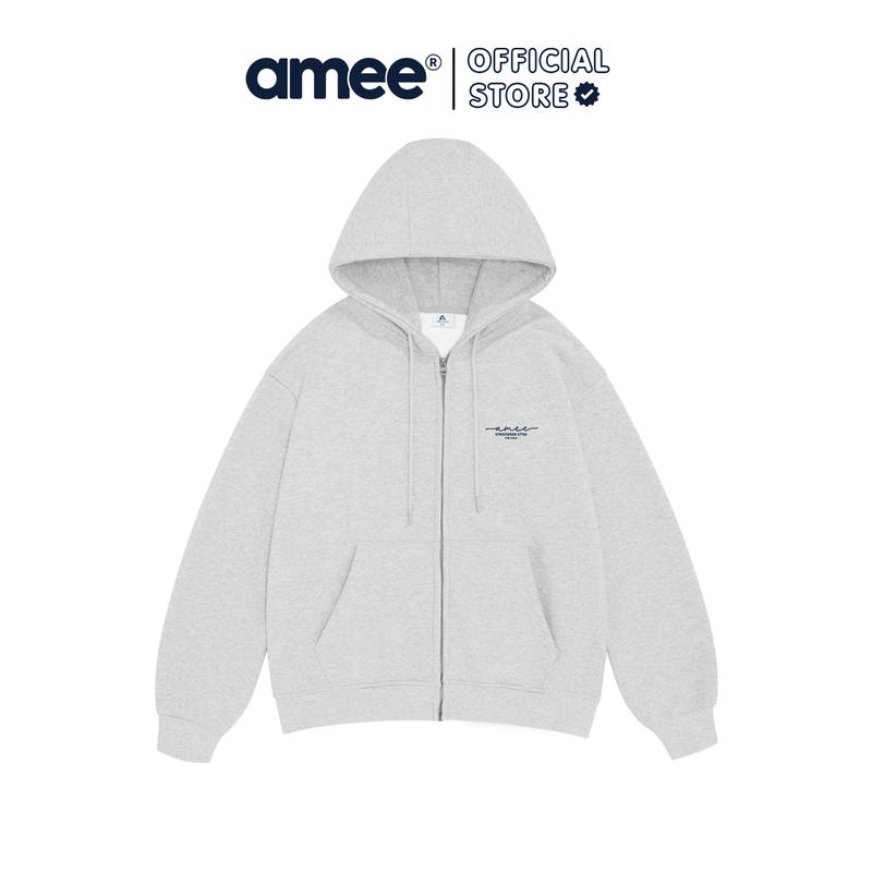  Áo Hoodie Zip Nỉ Lông Cáo Form Rộng Amee Studio  Signature 