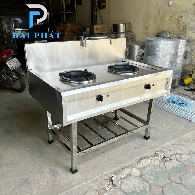Bếp gas công nghiệp 2 họng đốt 6