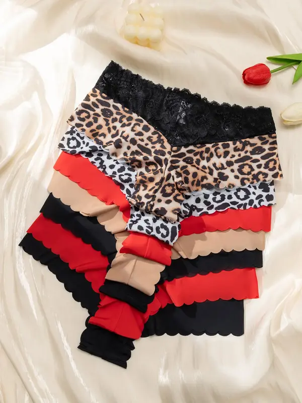 Women's Leopard Print Panty, Soft Comfy Breathable Knicker for Daily Wear, Underwear for All Seasons 2