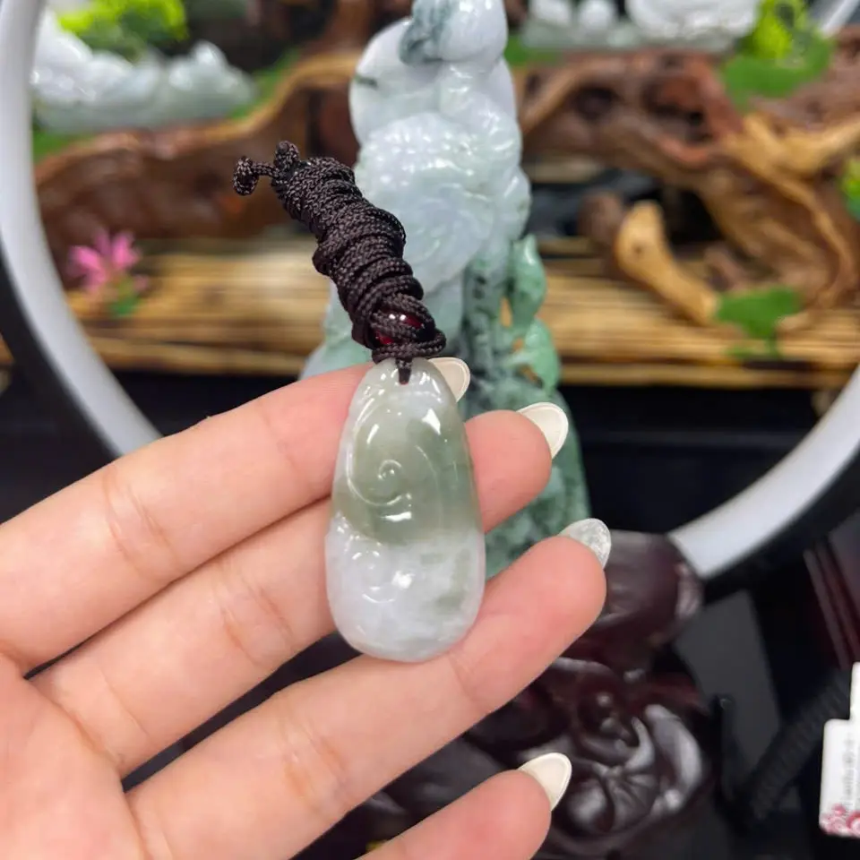 FY-RY006 mặt dây chuyền ngọc phỉ thúy như ý dành cho nam nữ cao cấp sang trọng