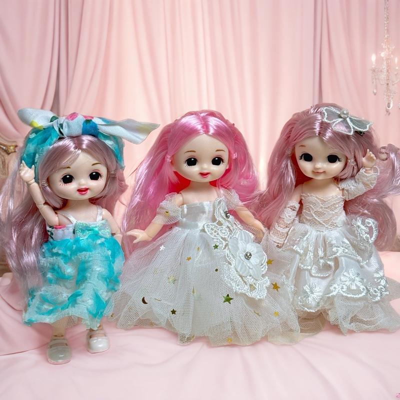 HÀNG THANH LÝ - búp bê 17cm có khớp kèm trang phục Đồ Chơi Toy