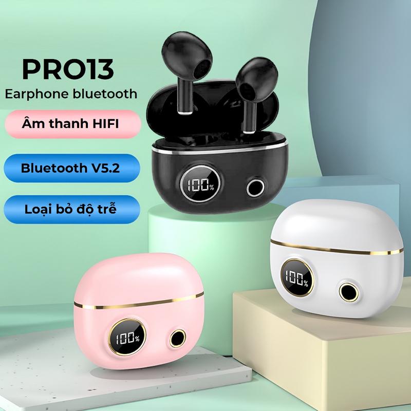 Tai nghe bluetooth không dây Gutek Pro13 tws v5.2 nút cảm ứng âm thanh HIFI có mic đàm thoại