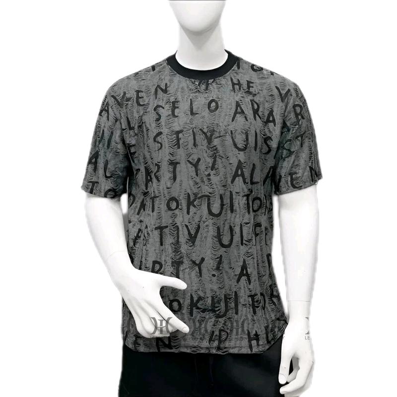 Áo Polo Nam Chất Liệu Vải Đũi Thun Xước Kèm Họa Tiết Menswear Cotton