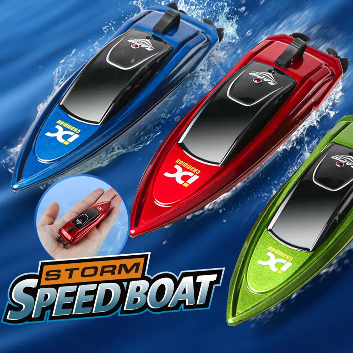 RC Boat for Kids 2.4GHz 8 km/h High Speed RC Boat Electric Racing Boat Waterproof 500mAh USB Rechargeable RC Boat Toy Ship Summer Water Toy Gift for Kids Adults sKeW6