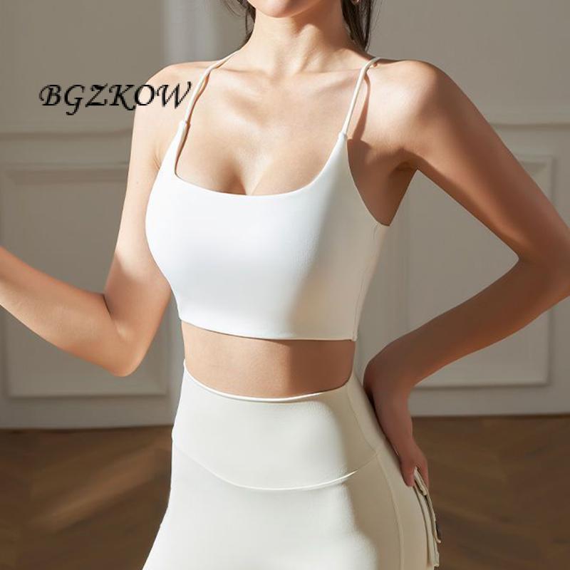 Product Introduction of Women Strappy Sports Bra Cutout Padded Fitness Workout Yoga Crop Camisole for Gym Running Activewear 31