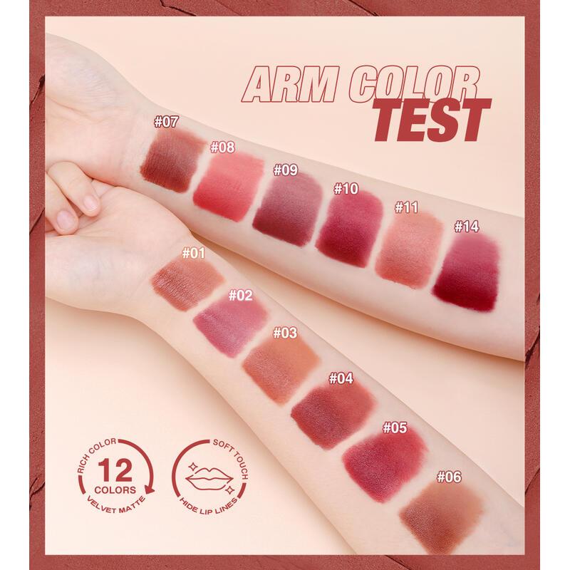 Product Introduction of O.TWO.O Liptint Veet Matte & Cheek Dual-use Lip Clay High Pigmented Long Lasting Moisturize 33