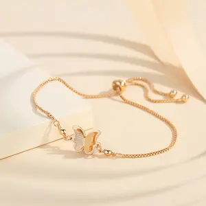 LM032 Gelang Titanium Bentuk Kupu Fashion Korea Gelang Serut Perhiasan Bracelets Gelang Aloha Gelang serut aurel