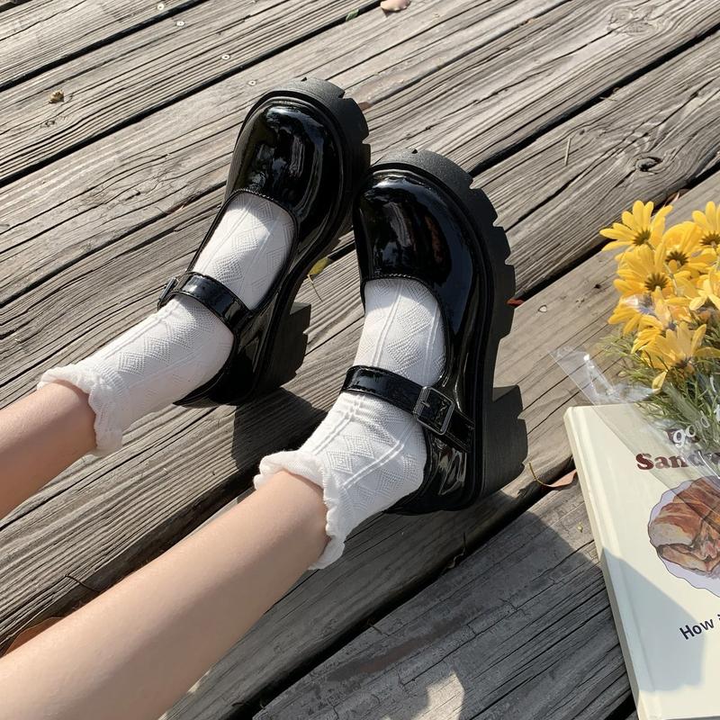 Sepatu Wanita Sepatu Cewek Glossy FN-001 Ringan Nyaman Tidak Lecet Anti Selip Shoes Heels 8