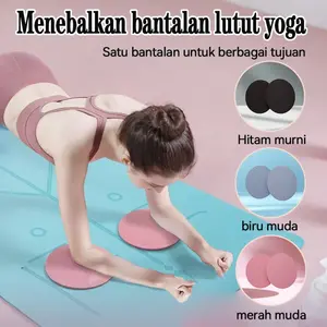 Matras Yoga & Fitness Premium 17x17x0.8cm - Alat Olahraga Kesehatan, Bantalan Latihan, Pads Kepala dan Lengan, Bantalan Pilates, Alat Gym, Latihan Rumah [Hitam, Biru, Merah Jambu]