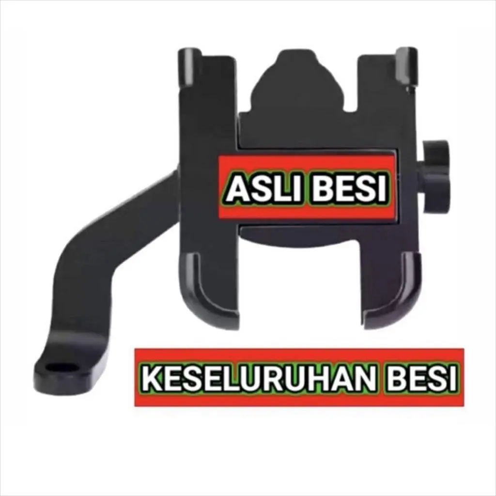 COD PRODUK GRAB GOJEK HM20 Holder hp spion FULL BESI penahan ponsel penyangga pencagak pegangan stand handphone di motor original kuat aman anti slip