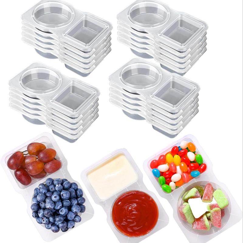 Product Introduction of Modern Condiment Container, 10/20pcs Reusable Snack Serving Storage Container with Lid, Plastic Sauce Container, Condiment Container for Take-out Condiments, Kitchen 3