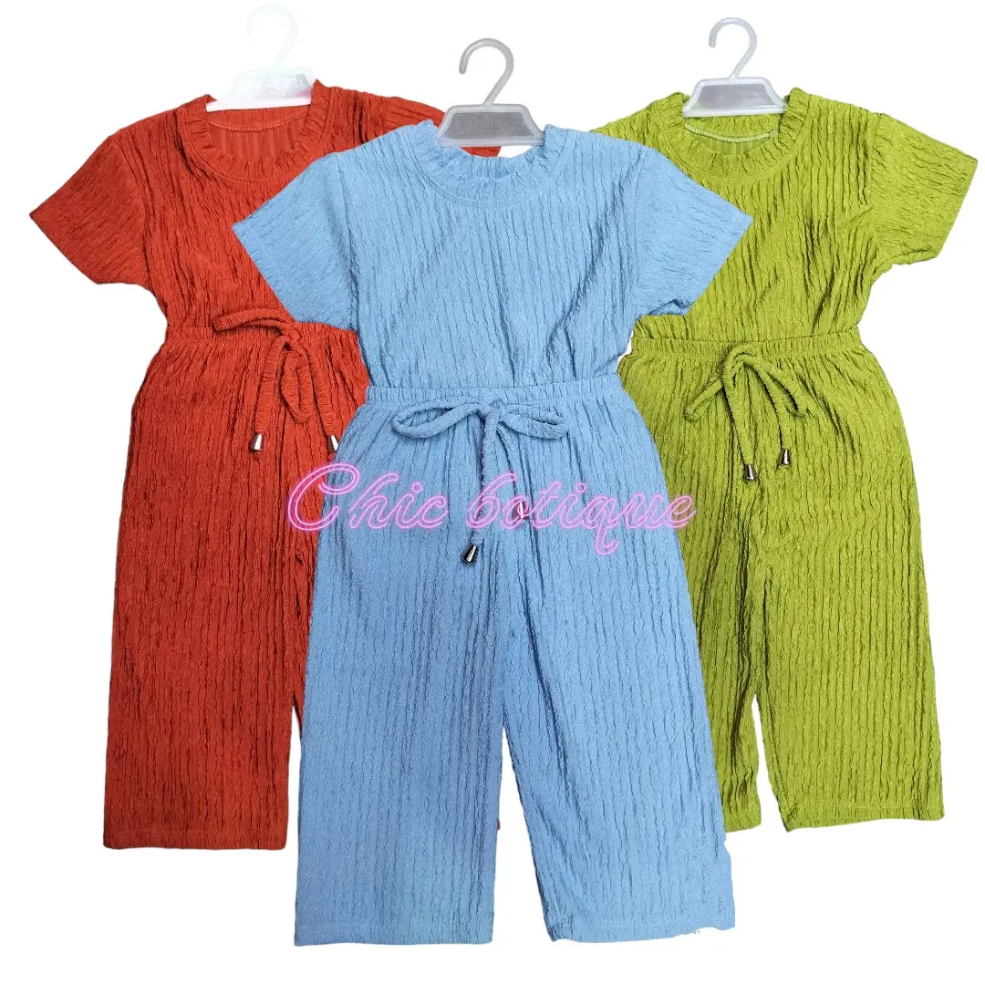 terno for kids 2-5yrs old tshirt pants bark crep plain | ternuhan for kids girl