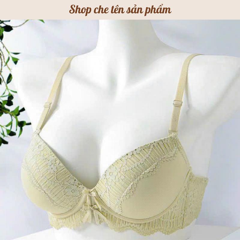 Áo Lót Ren Không Gọng Bra Đệm Tim Dày 3,5cm Nâng Đẩy Ngực, Áo Ngực Nữ Cao Cấp 9016 áo lót