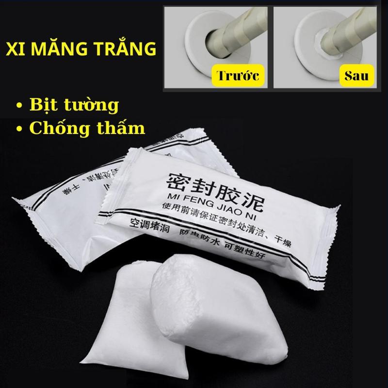 10 Gói Keo Xi Măng Tươi Chống Thấm Trám Lỗ Hổng Trét Vết Nứt Tường Ống Nước Xi Măng Dẻo Tiện Dụng Màu Trắng