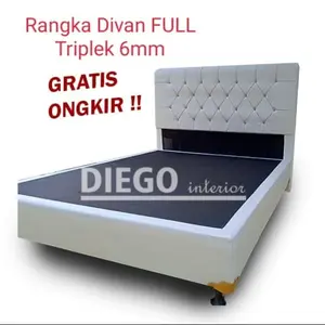 Divan Dipan Ranjang Tempat Tidur Sandaran Wajik Untuk Kasur Matras
