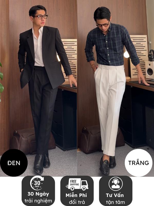 [Quần Âu Che Khuyết Điểm] Quần Âu Nam Cạp Cao B.BOW, Ống đứng, Giữ form tốt, Vải chéo cao cấp, dày dặn bền màu, bền dáng, chống nhăn,menwear lịch sự thanh lịch, Pants premium. quần âu nam 2025