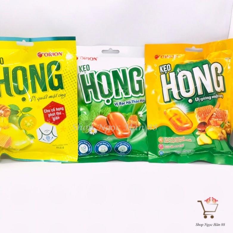  Combo 5-10 gói kẹo ngậm Họng Orion vị Quất mật ong bạc hà gừng mật ong 87,5g gói 