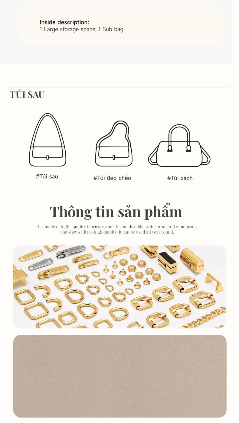 Product Introduction of MOSSDOOM Alora Bag Túi đeo vai đeo chéo thiết kế đa chức năng bằng da PU độc đáo thời trang dành cho nữ 15