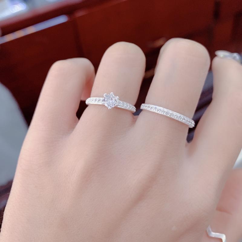 NHẪN ĐÔI ĐÁ NHỎ BẠC TA CHO CÁC cặp đôi_ BẠC đẹp HẢI HẠNH HHJ nhẫn  bạc cặp đôi nhancap