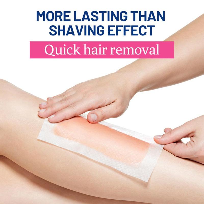 Product Introduction of Aloe Hair Removal Wax Strips Papers Body Calf Underarm Arm Hair Removal Wax Hair Cleaning Strip 32