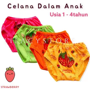 Celana Dalam Anak Perempuan Strawberry ( 6 / 12 Pcs )