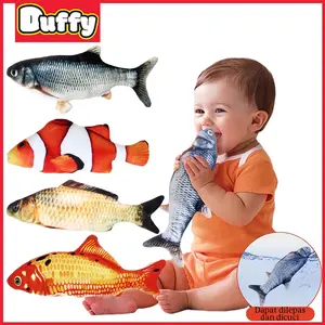 【Duffy toys】(COD) Mainan Ikan Bergerak Interaktif Goyang Dan Baterai Ikan Yang Bisa Bergerak Tiktok Loncat Elektrik Lucu Jumping Fish / Ikan mainan bergerak / Ikan Bergerak Untuk Bayi Tidur / Mainan anak perempuan and laki laki