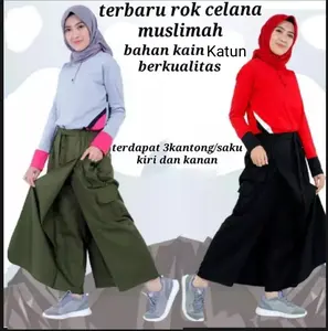 rok celana muslimah outdor bahan katun/rok sporty/rokcelana muslimah olahraga Sport