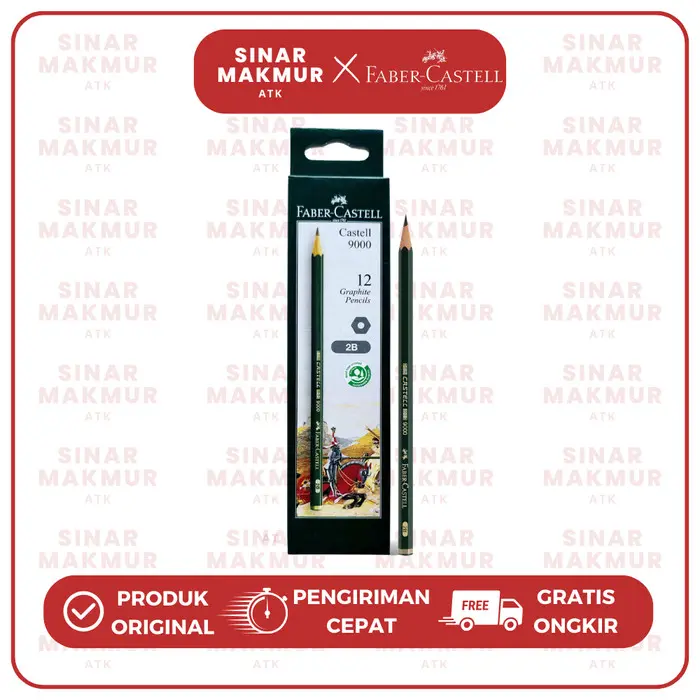 FABER CASTELL Pensil Kayu/Graphite Pencil B/2B/3B/4B/5B/6B/7B/8B (PCS)