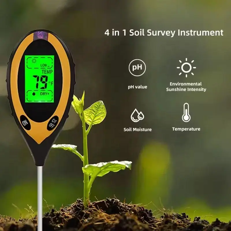 4 in 1 Soil TesterPrecise Measurement Soil Instant Reading Tester for Outside Garden Plants