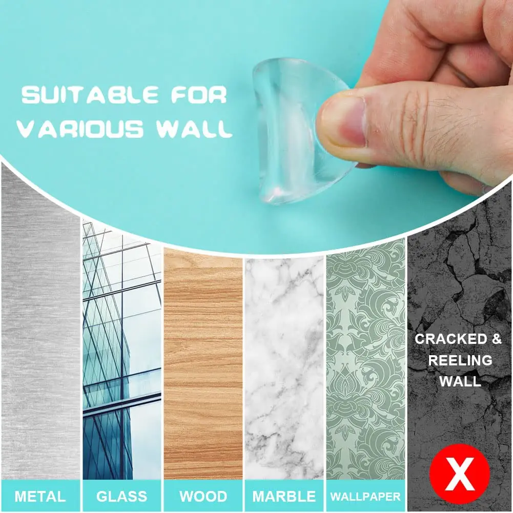 20 Pcs Transparent Silicone Wall Protector: Firm Door Handle Stoppers