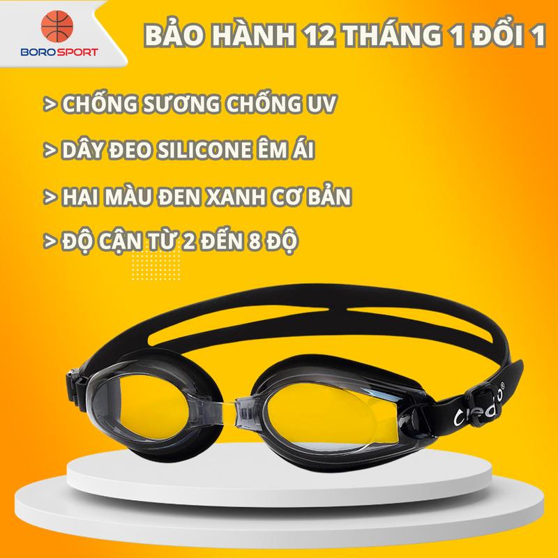 Kính Bơi Cận Từ 2 Đến 8 Độ Kính Bơi Người Cận  Dây Đeo Êm Ái Đệm Mũi Dẻo Dai Chống UV Cleacco SG8100 Boro Sport