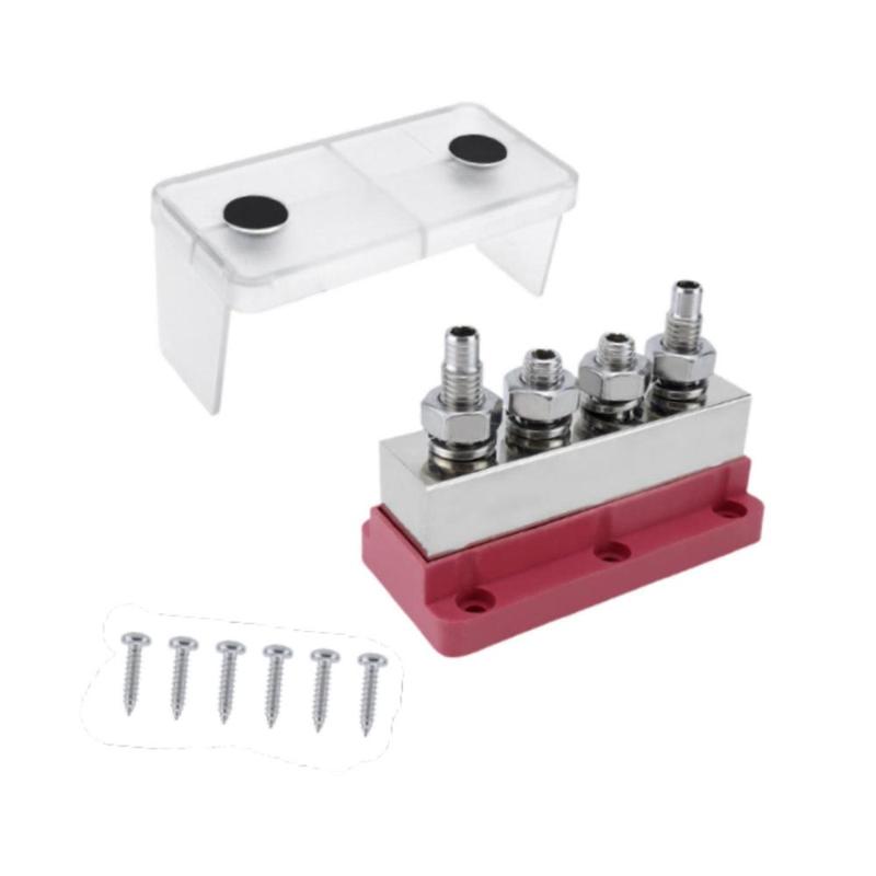 Marine RV 600A Battery Ground Buss Bar Space Saving Spare Parts with Cover 6