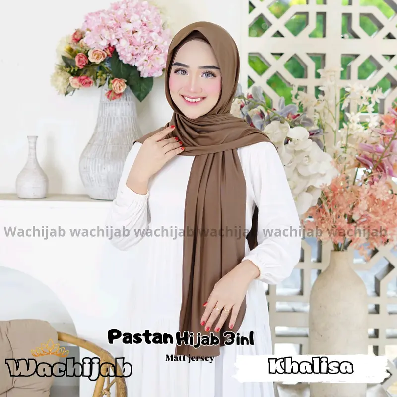 Pashmina Oval Inner ninja Bahan jersey pastan wachijab Hijab Wanita Muslim Kerudung Instan Panjang 4