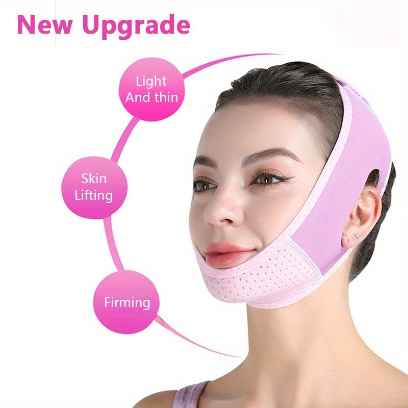 Product Introduction of Mặt Nạ Băng Quấn, Mặt Nạ Nâng Cơ Mặt Chữ V Nhỏ Mặt Nạ Cắn Cằm Đôi, Dây Đeo Ngủ, Mặt Nạ Nâng Cơ Chữ V Tái Sử Dụng, Dây Đeo Giảm Cân Trên Khuôn Mặt, Mặt Nạ Nâng Cằm Làm Đẹp Da Skincare 0