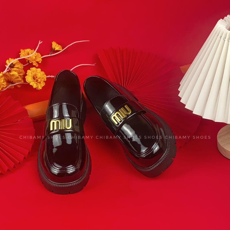Giày đốc nữ chữ Mju Đồng, da mềm, đế răng cưa siêu nhẹ cao 4cm giày  mary 6