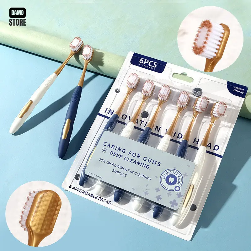 hpcshzpshop93 แปรงสีฟัน  1 Set 6 ชิ้น แปรงสไตล์ญี่ปุ่น B00013 เกรดพรีเมียมขึ้นห้าง   ขนแปรงนุ่ม  ด้ามจับถนัดมือ พร้อมส่ง กระดาษทิชชู่เช็ดหน้า บรีส เจลทำความสะอาด บรีสเอกเซล breeze ไม้ม็อบ  ที่กั้นประตู ที่ขายดี ที่สุดในสัปดาห์นี้