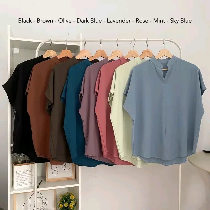 DARCY VNECK OVERSIZE SHIRT BAHAN KATUN RAYON DIAMOND