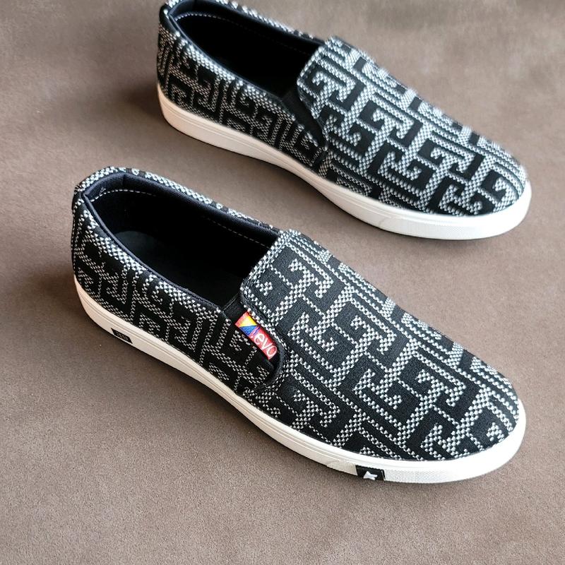Giày lười vải nam T01 size 38-42 Đế Bằng - Sneaker Shoes